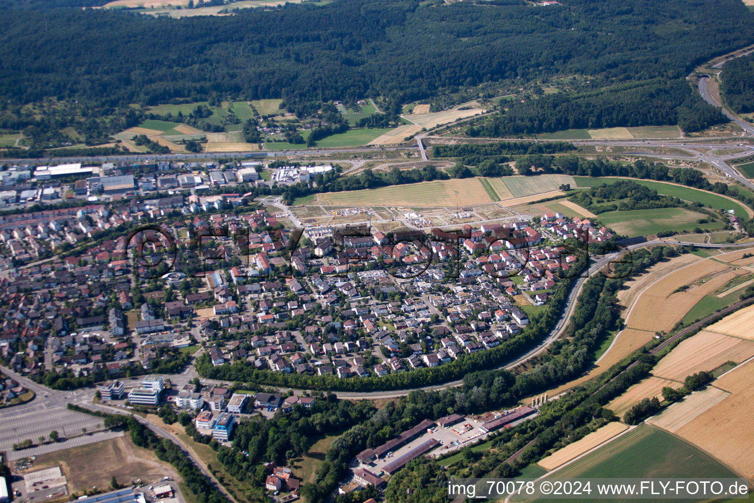 Leonberg in the state Baden-Wuerttemberg, Germany from a drone