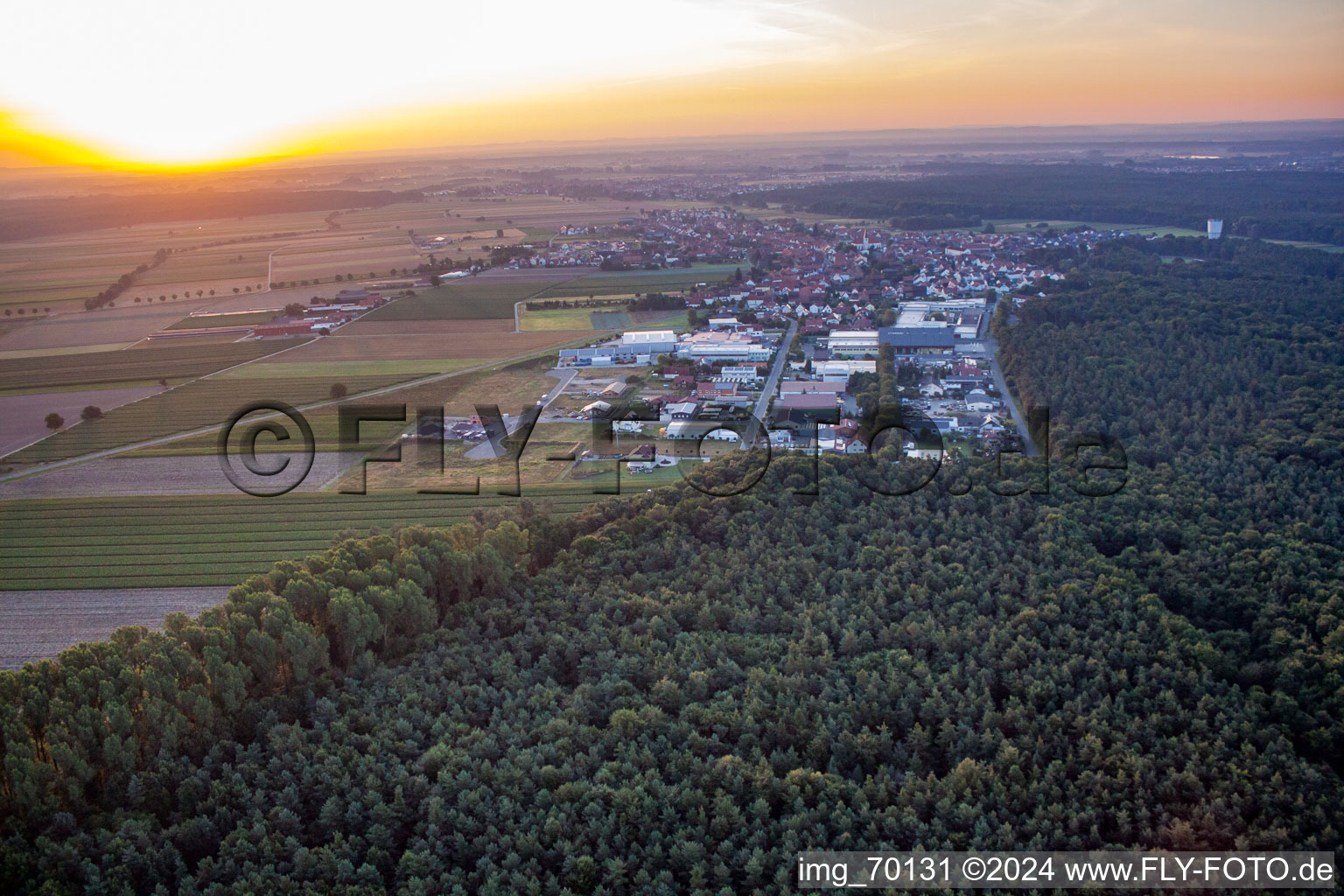 Hatzenbühl in the state Rhineland-Palatinate, Germany seen from above