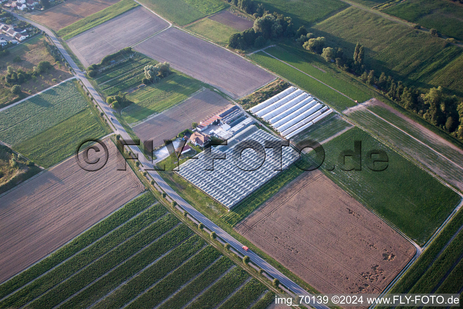 Herxheimweyher in the state Rhineland-Palatinate, Germany from above