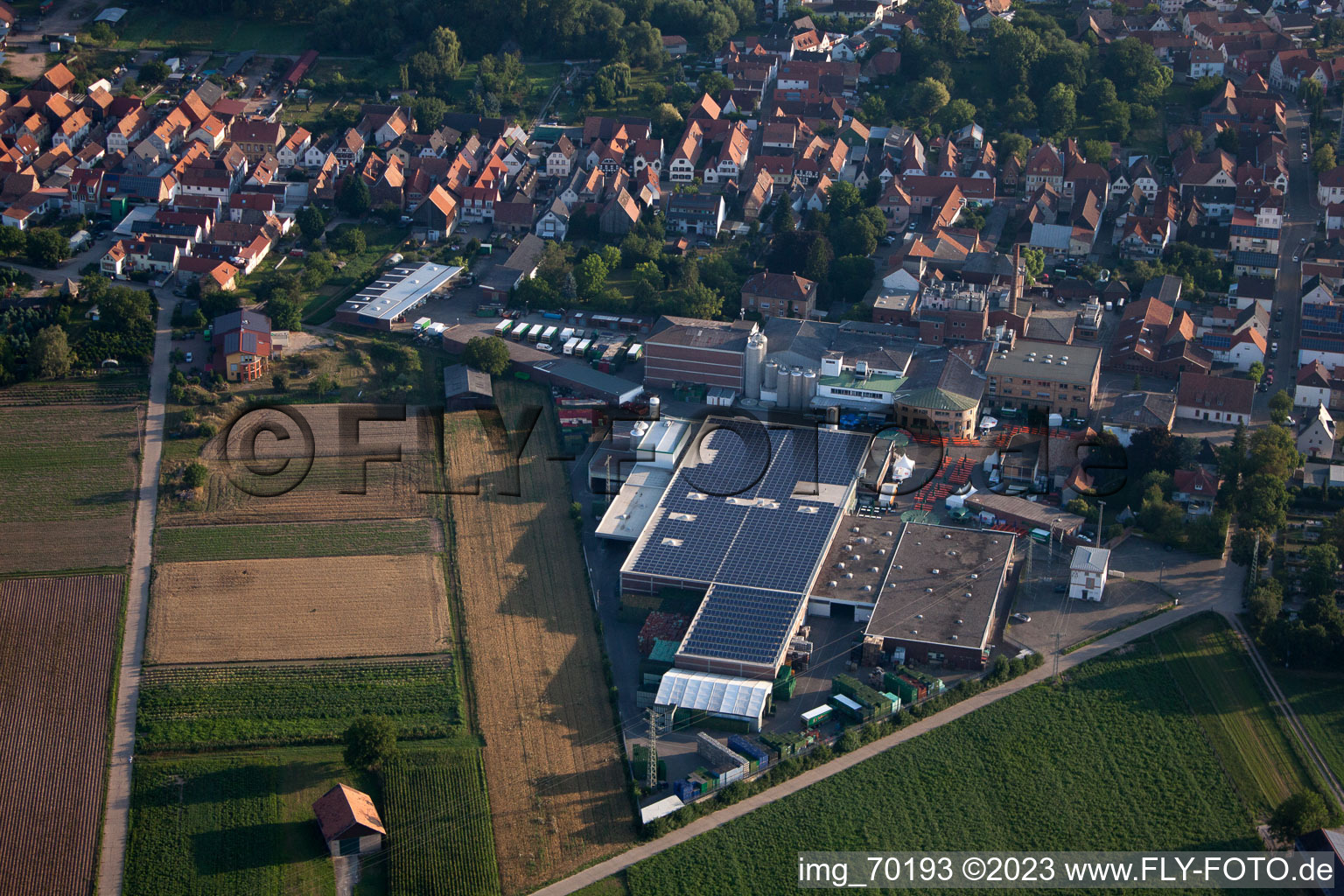 Bellheim in the state Rhineland-Palatinate, Germany out of the air