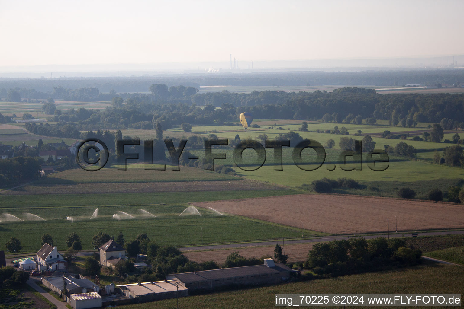 Erlenbach bei Kandel in the state Rhineland-Palatinate, Germany from the drone perspective