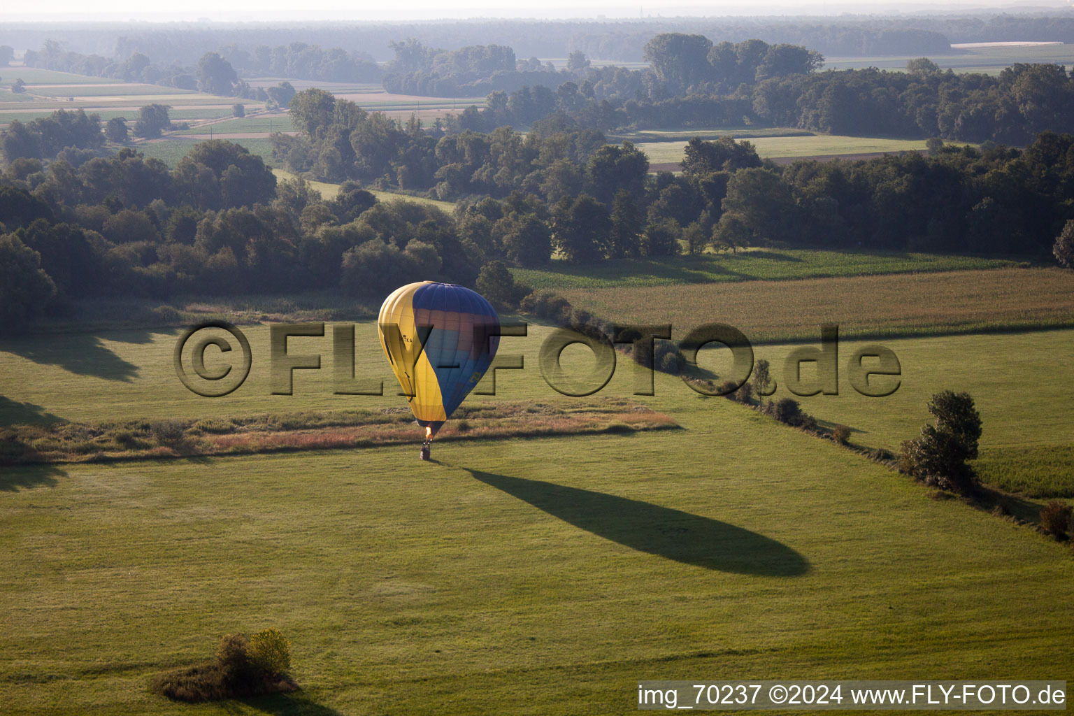 Aerial view of Erlenbach bei Kandel in the state Rhineland-Palatinate, Germany