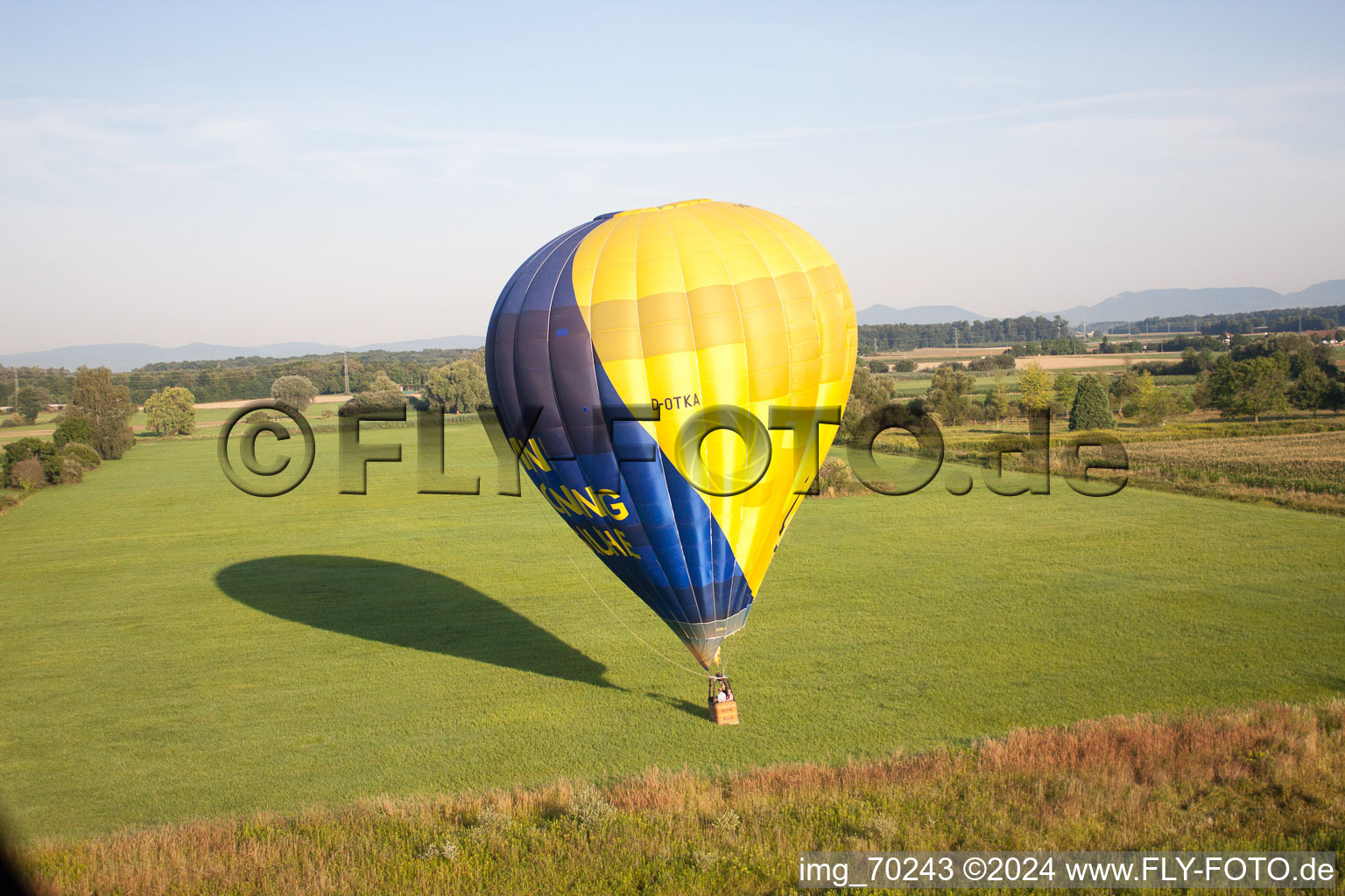 Erlenbach bei Kandel in the state Rhineland-Palatinate, Germany from above