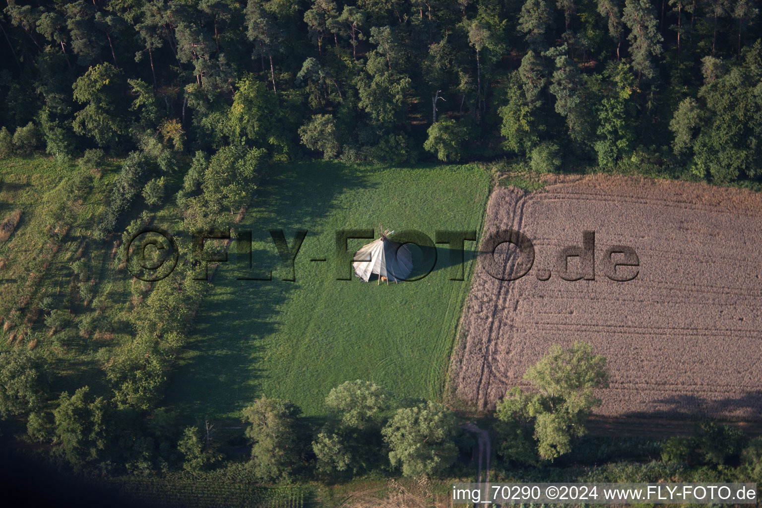 Hatzenbühl in the state Rhineland-Palatinate, Germany from the plane