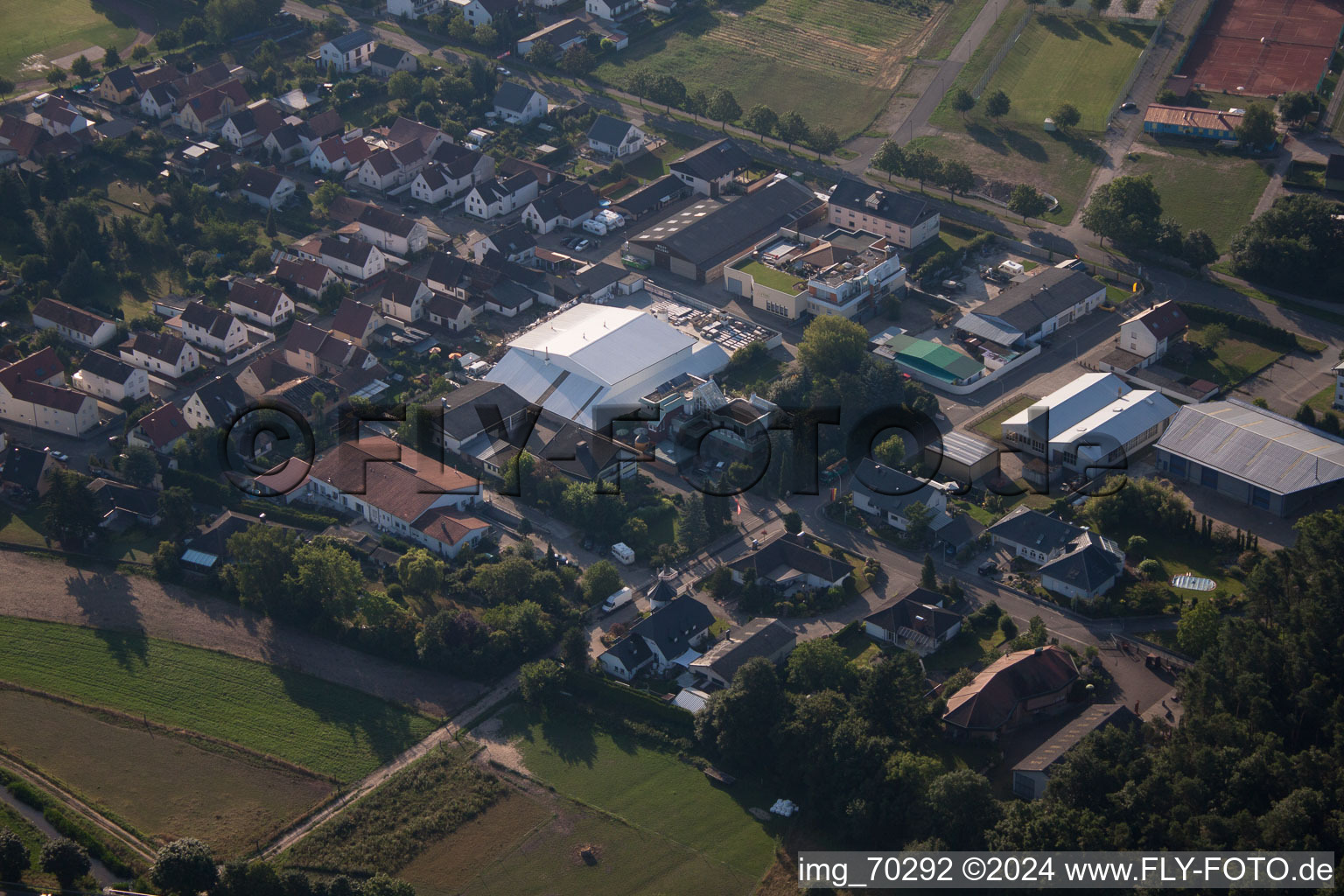 Bird's eye view of Hatzenbühl in the state Rhineland-Palatinate, Germany