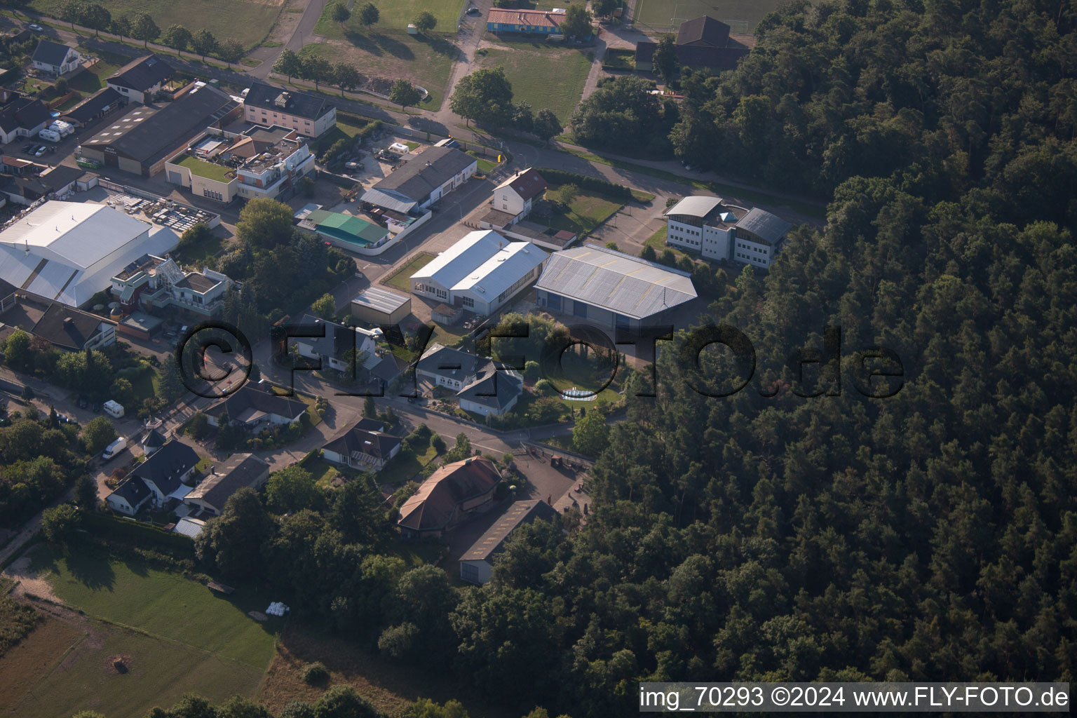 Hatzenbühl in the state Rhineland-Palatinate, Germany viewn from the air