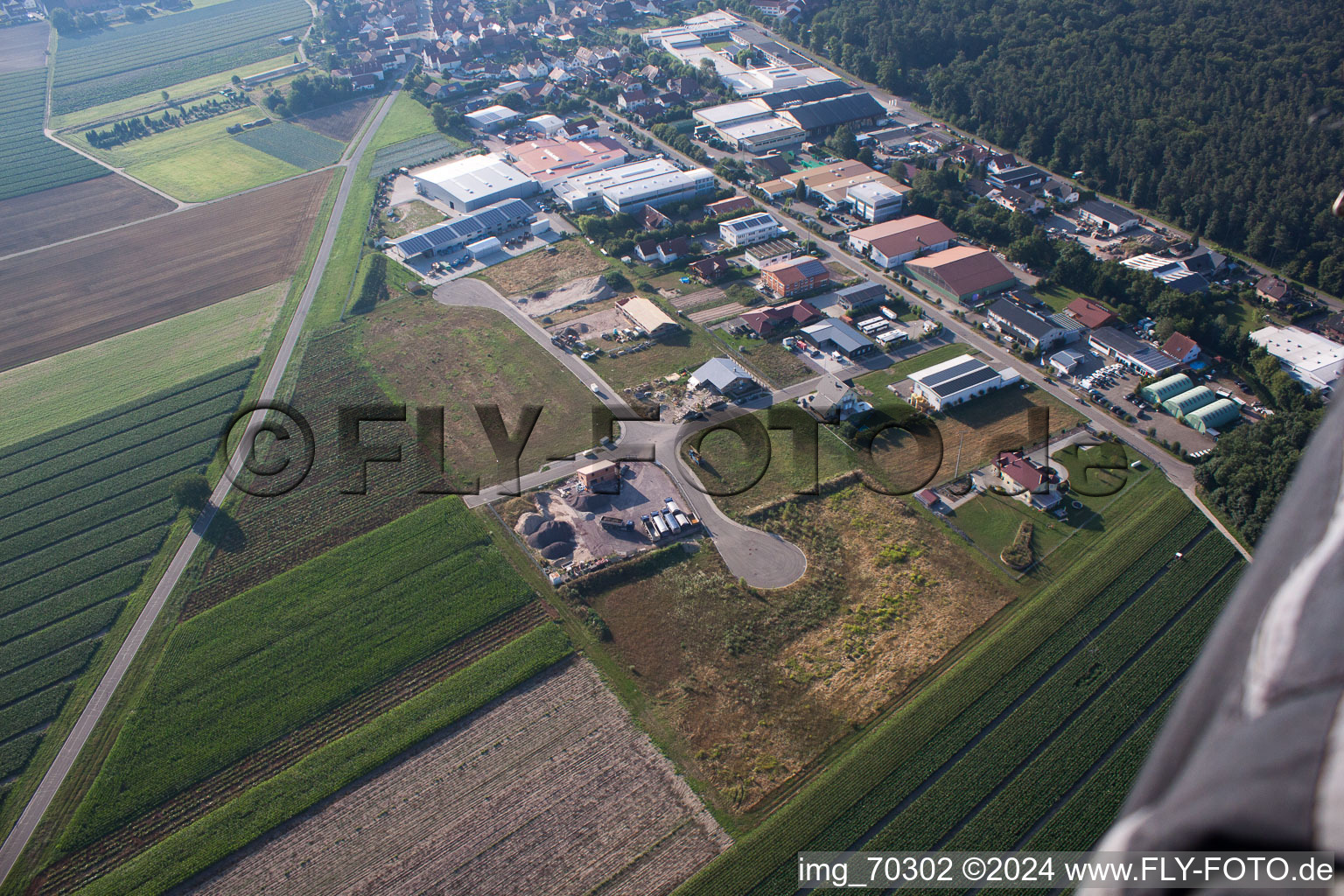 Hatzenbühl in the state Rhineland-Palatinate, Germany seen from a drone