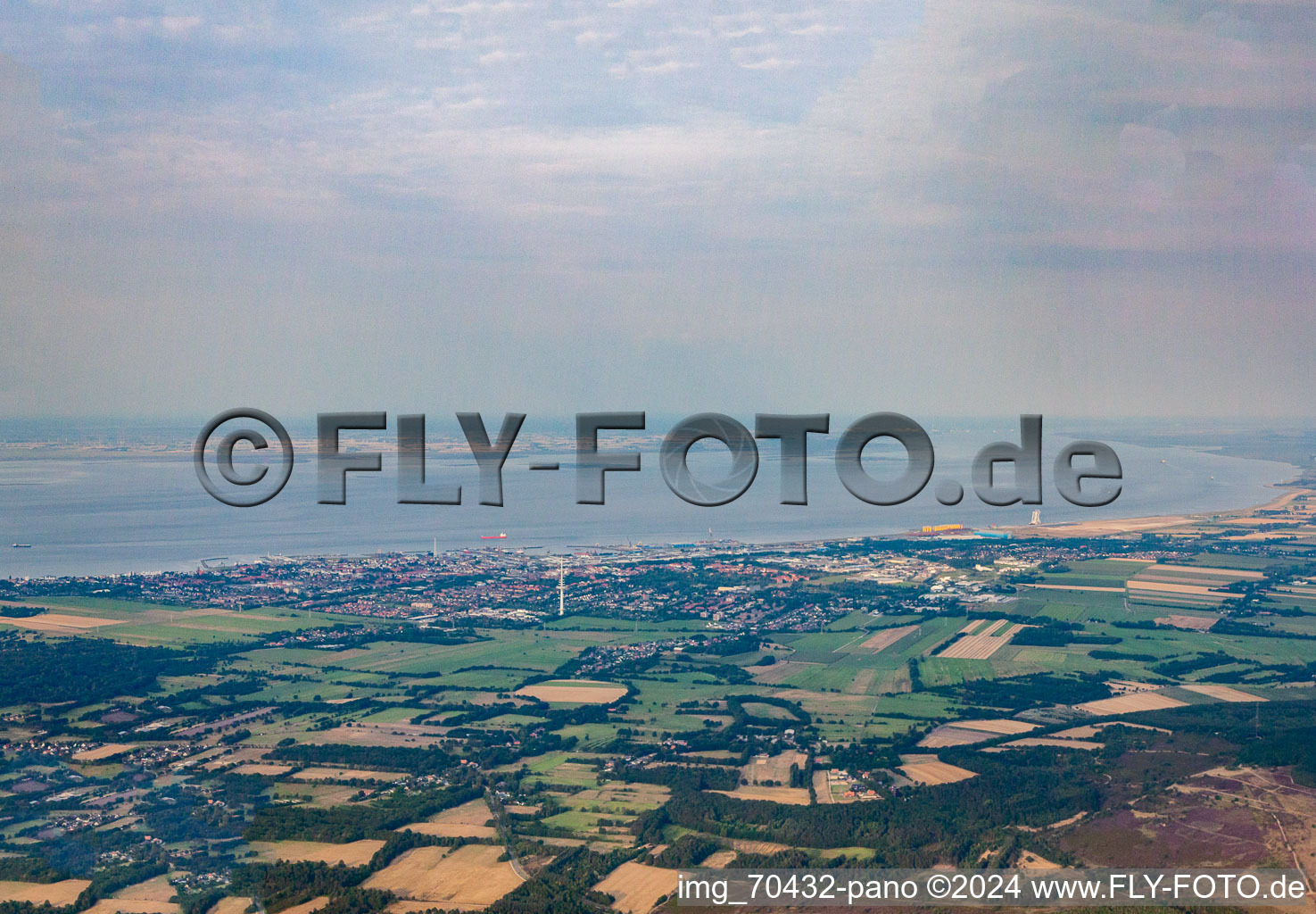 Elbe in Cuxhaven in the state Lower Saxony, Germany