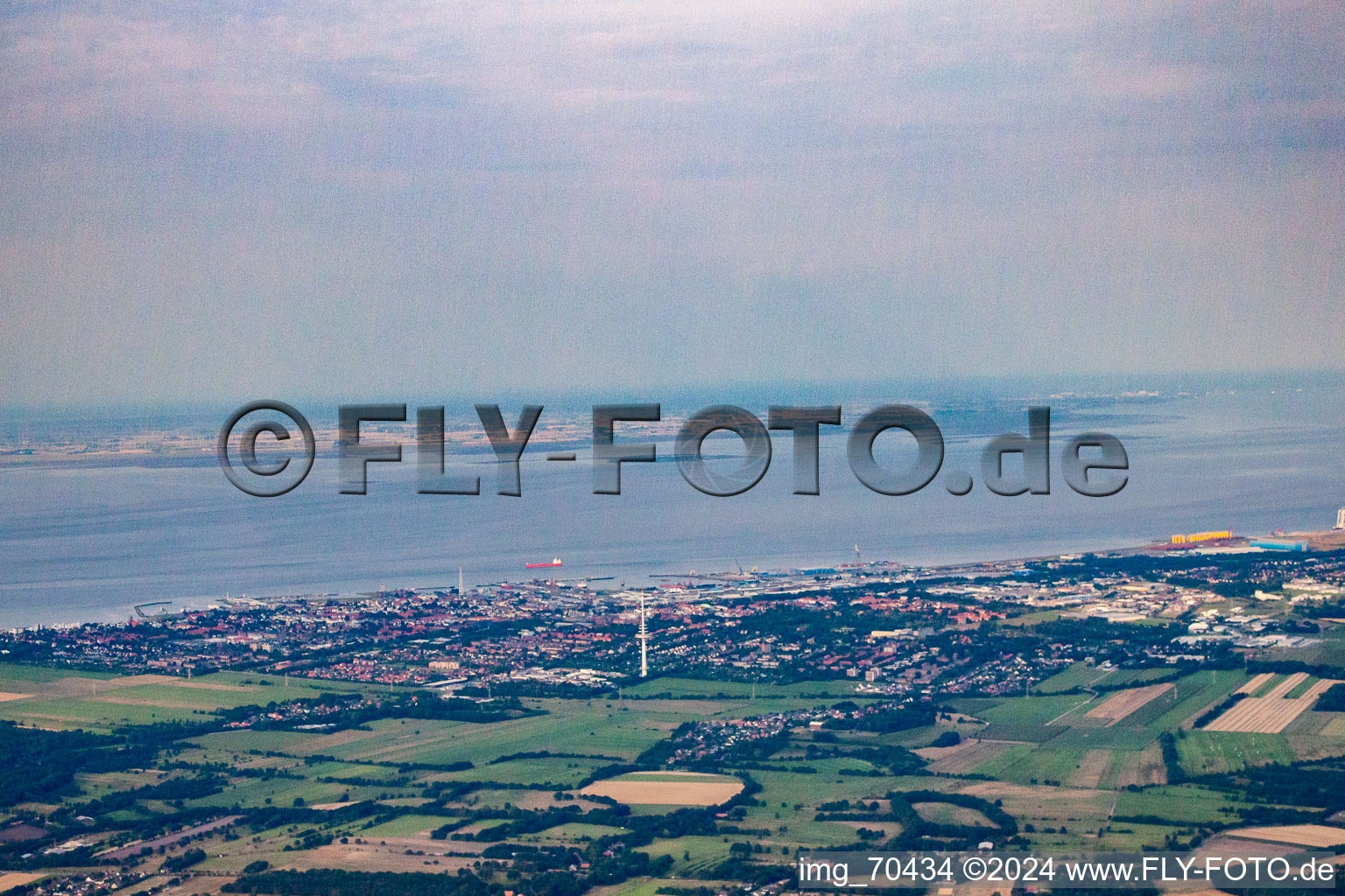 Elbe estuary in Cuxhaven in the state Lower Saxony, Germany