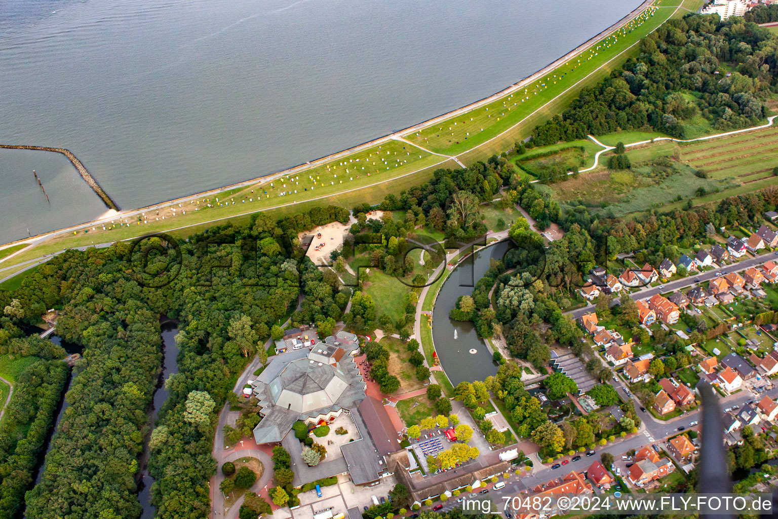 Spa Park in the district Döse in Cuxhaven in the state Lower Saxony, Germany