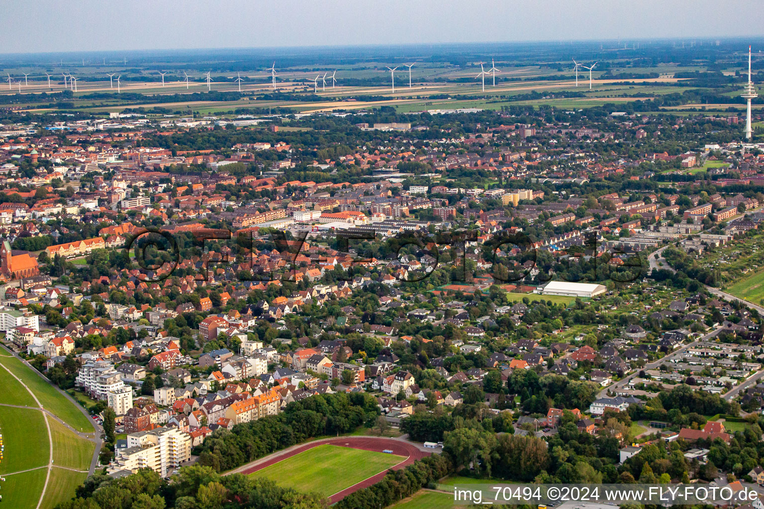 From the northwest in the district Döse in Cuxhaven in the state Lower Saxony, Germany