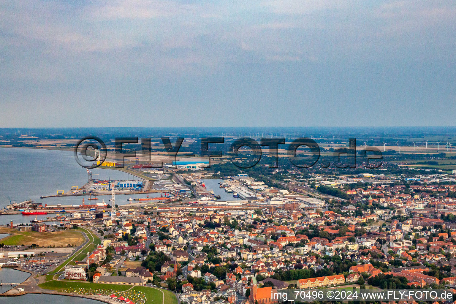 Grimmershörn Beach Bay of North in Cuxhaven in the state Lower Saxony, Germany