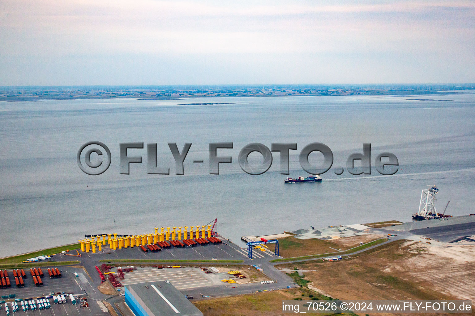 Aerial view of Cuxhaven in the state Lower Saxony, Germany