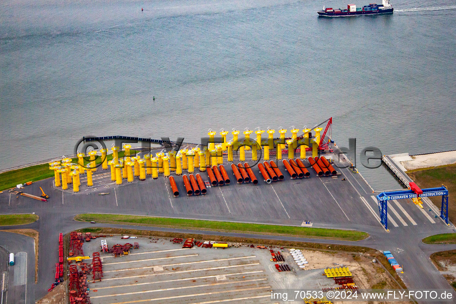 Oblique view of Cuxhaven in the state Lower Saxony, Germany