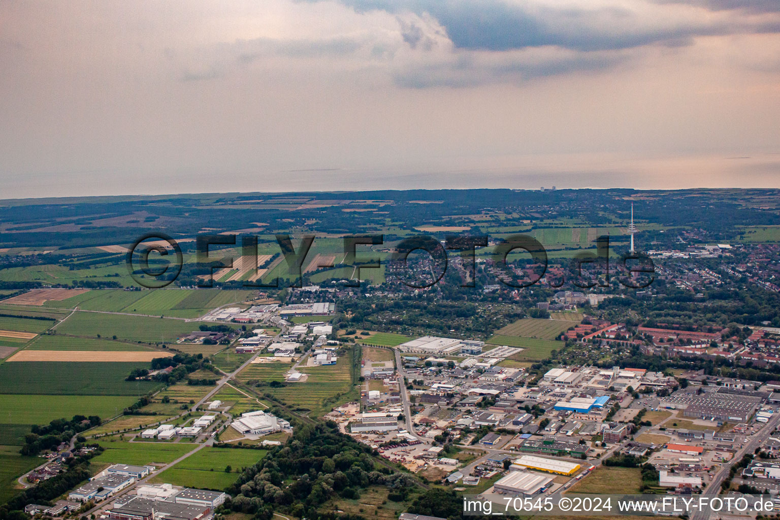 Industrial area Alte Industriestr in Cuxhaven in the state Lower Saxony, Germany