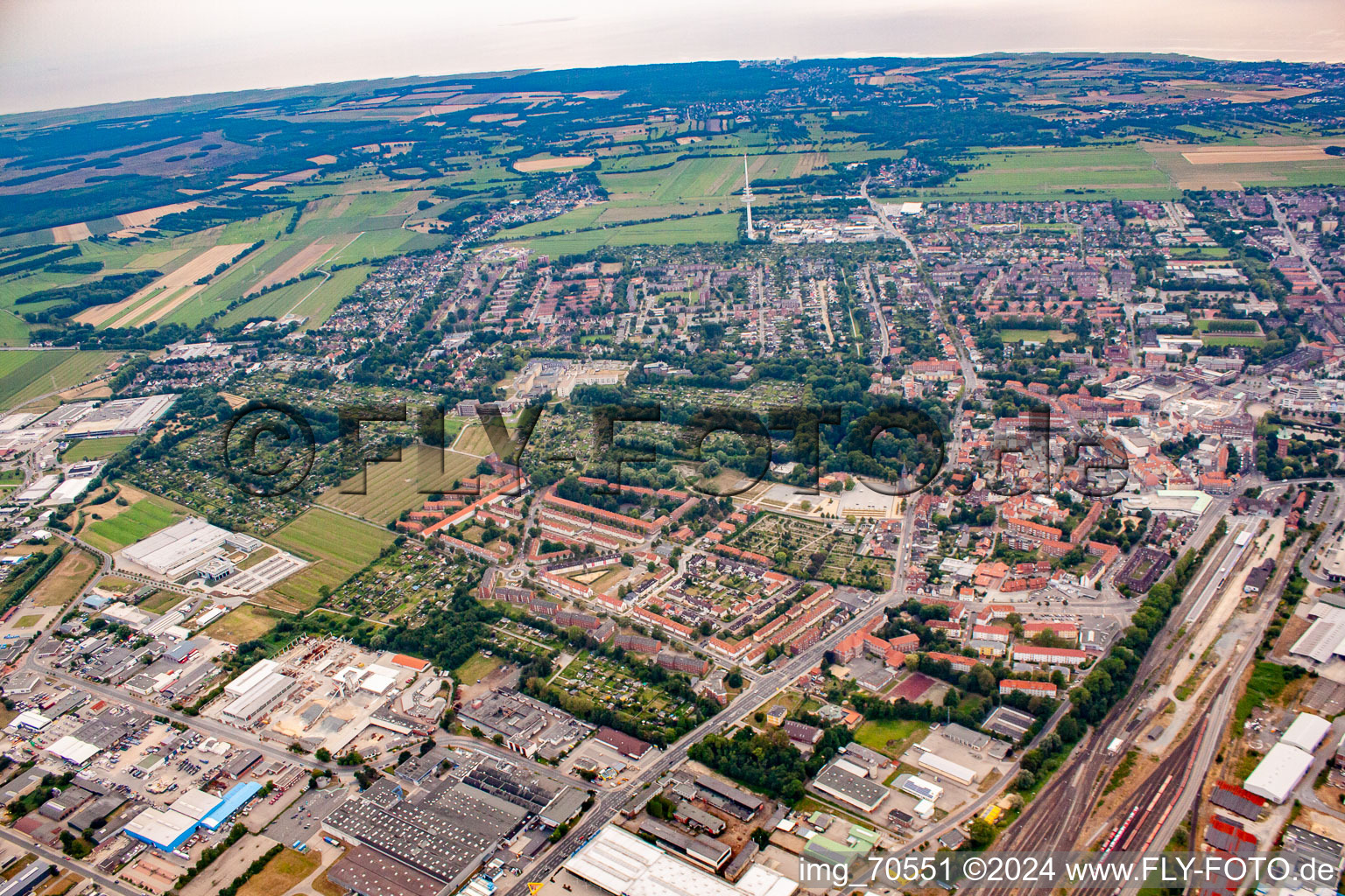 From northeast in Cuxhaven in the state Lower Saxony, Germany