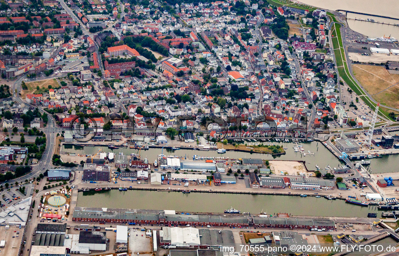 Nordseekai and Meinenkai in Cuxhaven in the state Lower Saxony, Germany