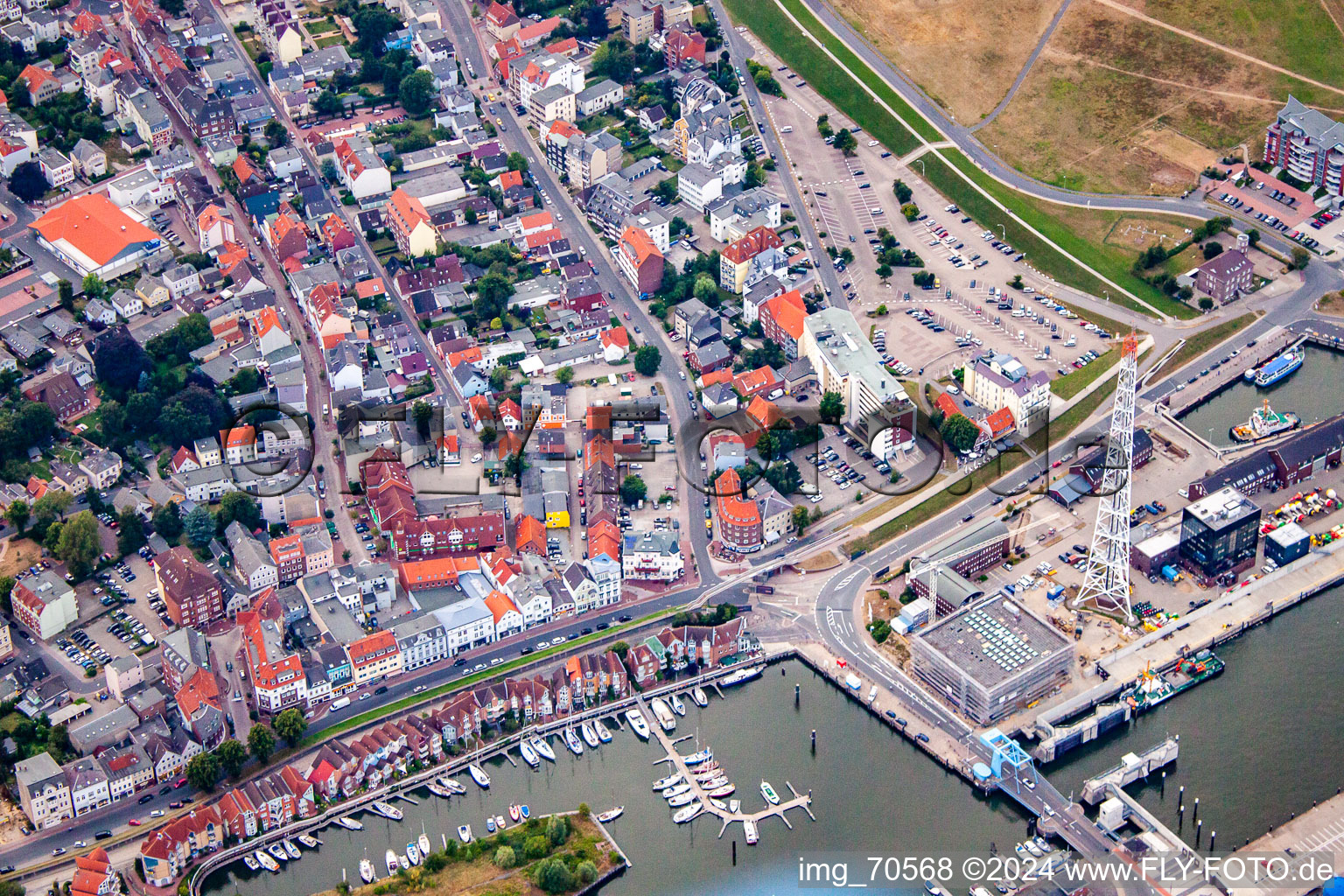 Old fishing port in Cuxhaven in the state Lower Saxony, Germany