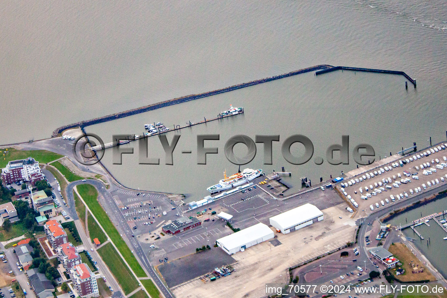 Ferry port and yacht club eV in Cuxhaven in the state Lower Saxony, Germany