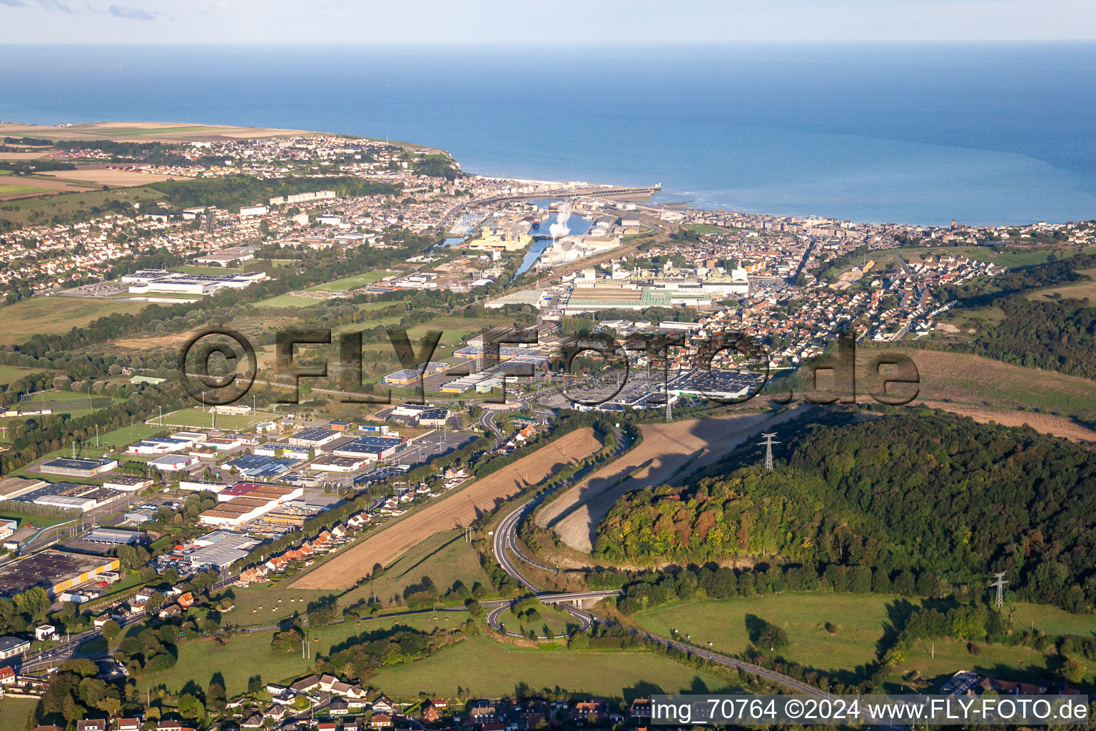 City view of the city area of in Mers-les-Bains in Hauts-de-France, France