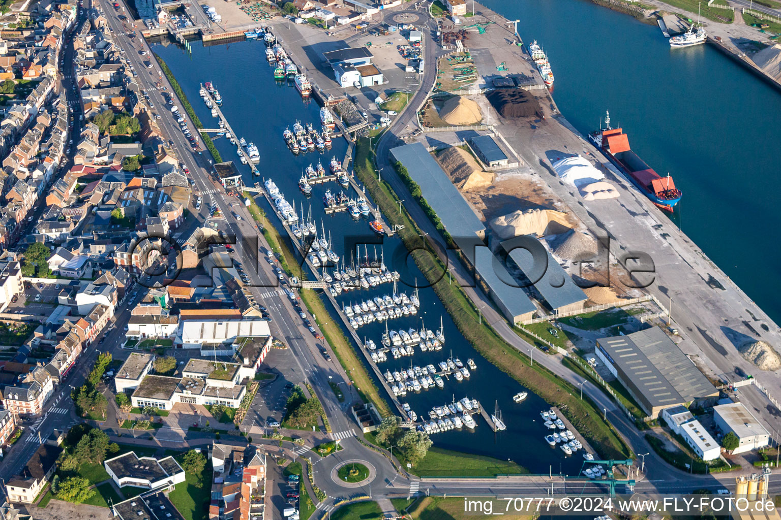 Marina in the district Treport Moderne in Le Tréport in the state Seine-Maritime, France