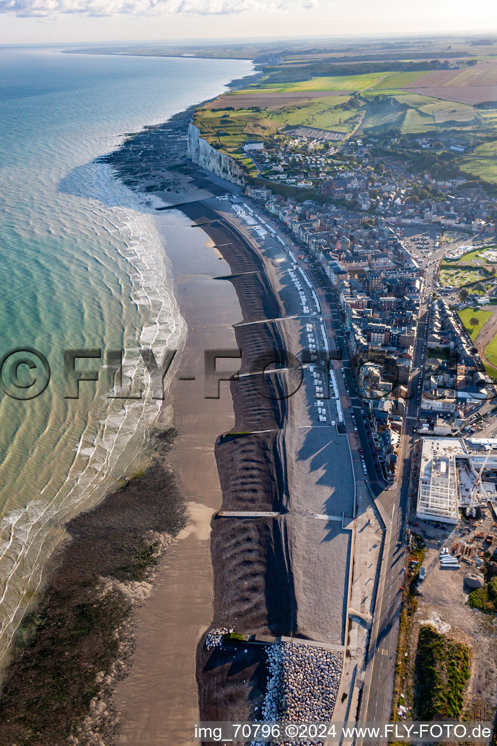 Aerial photograpy of Plague in Mers-les-Bains in the state Somme, France