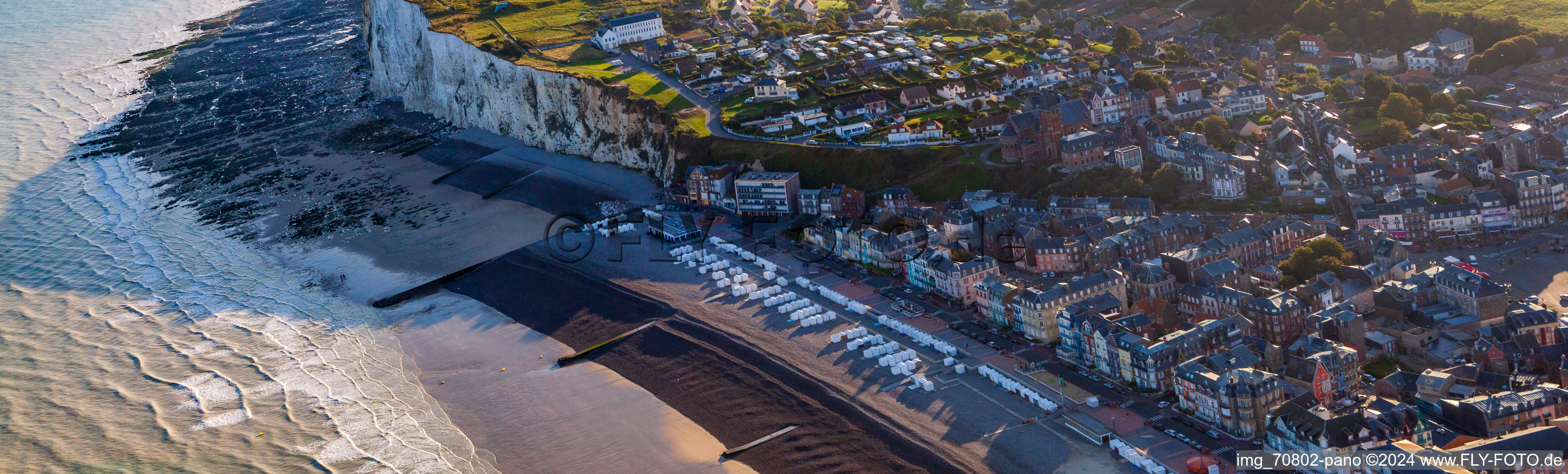 Panorama in Mers-les-Bains in the state Somme, France