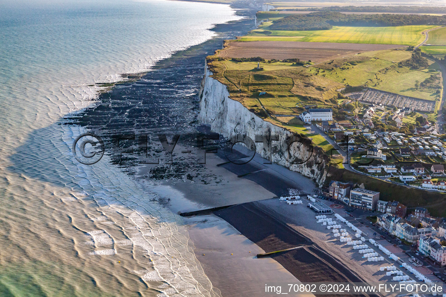 Cliffs in Mers-les-Bains in the state Somme, France