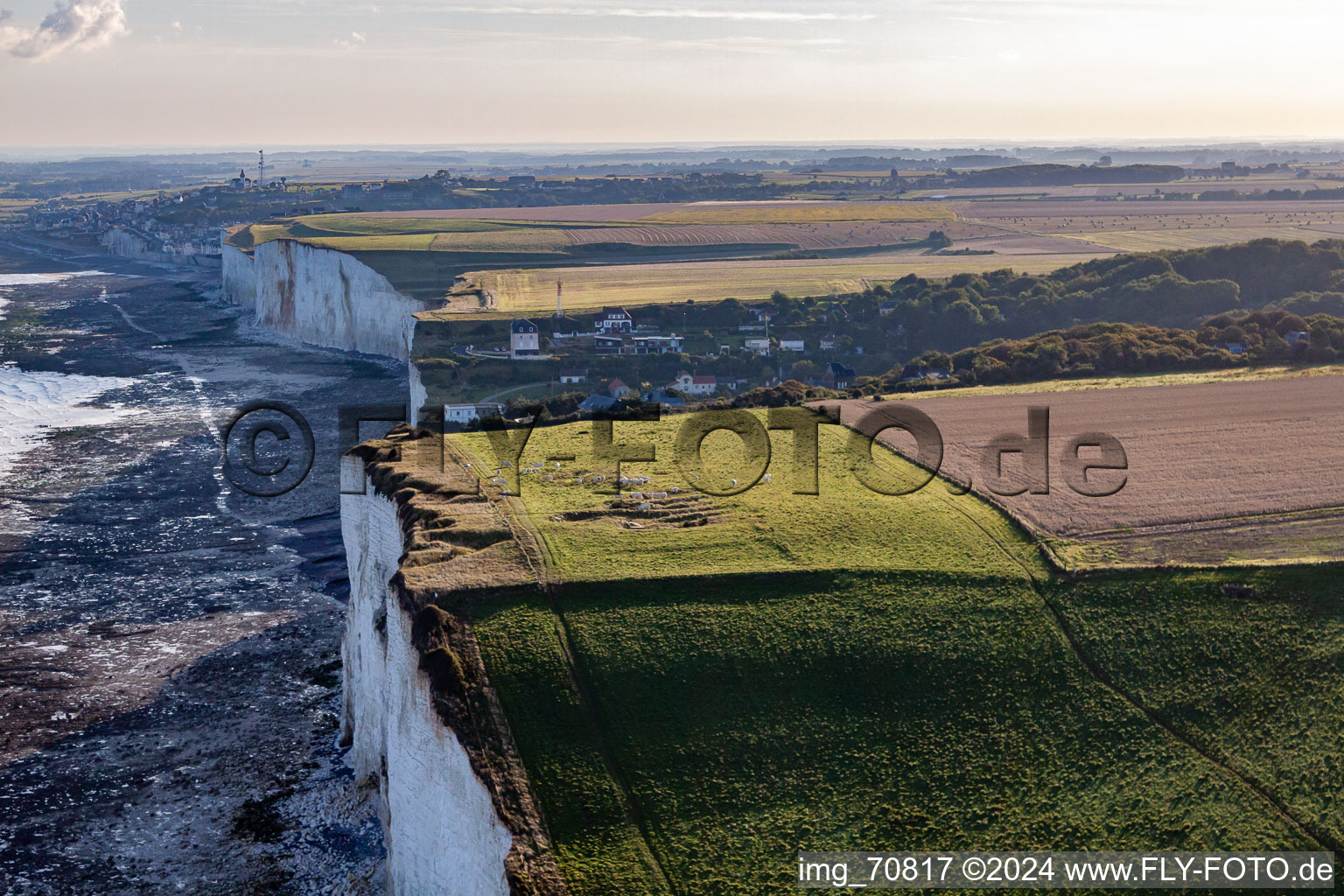 Falaise in Ault in the state Somme, France