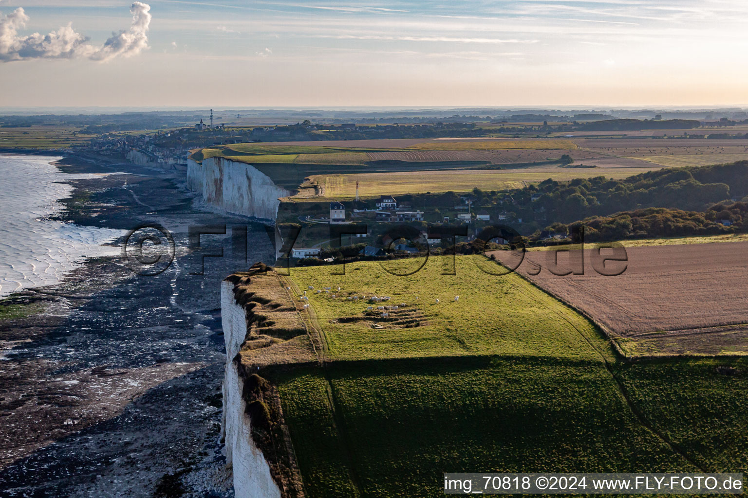 Cliffs in Ault in the state Somme, France