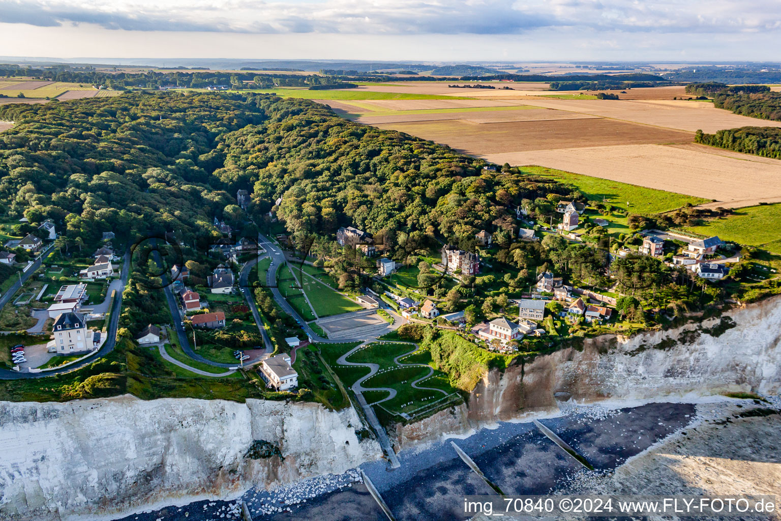 Cise Cliff in Ault in the state Somme, France