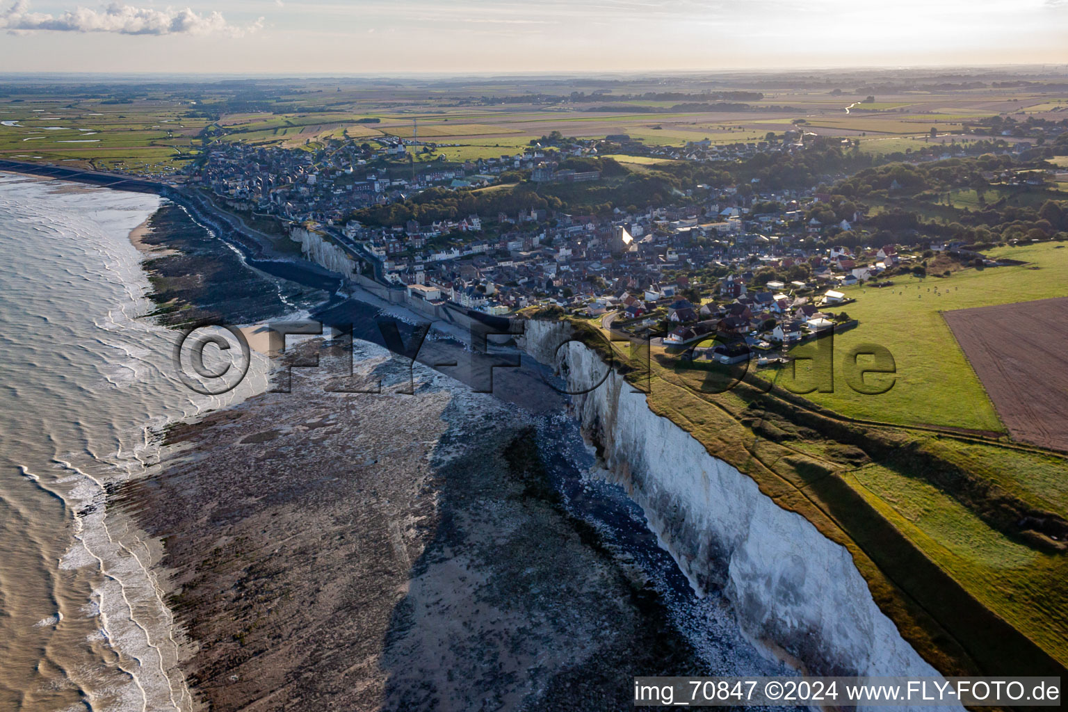 Aerial photograpy of Ault in the state Somme, France