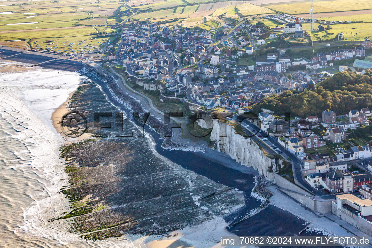 Ault in the state Somme, France from above