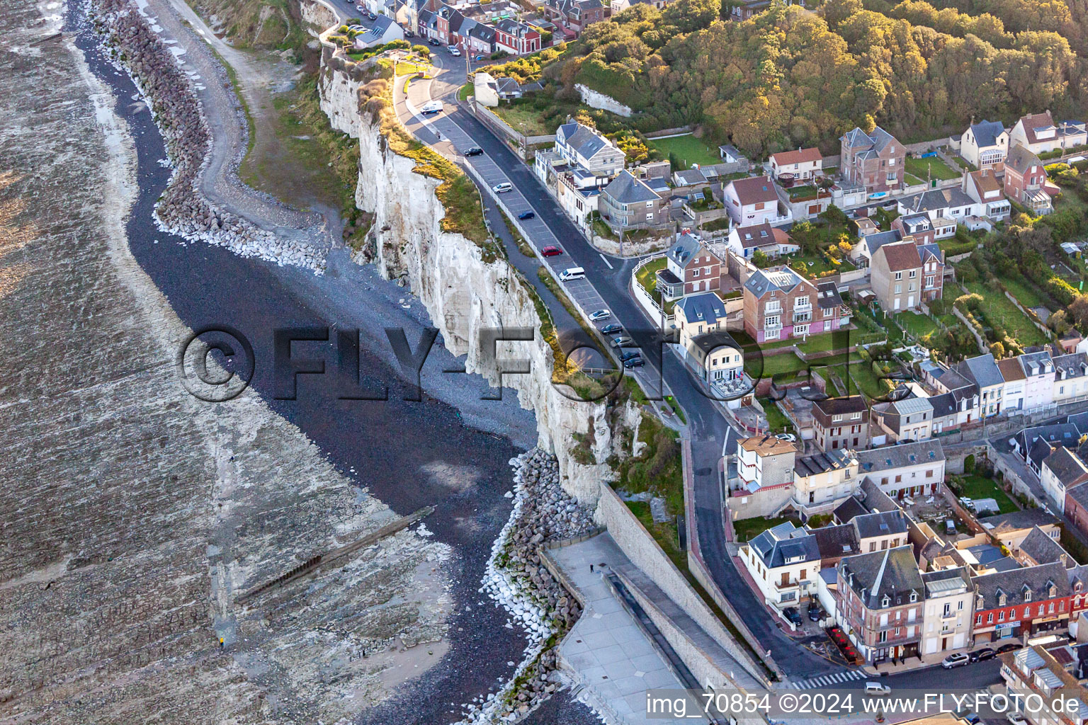 Ault in the state Somme, France seen from above