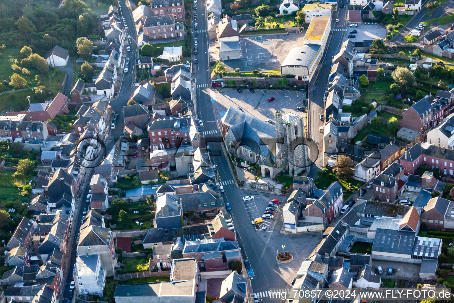 Ault in the state Somme, France viewn from the air