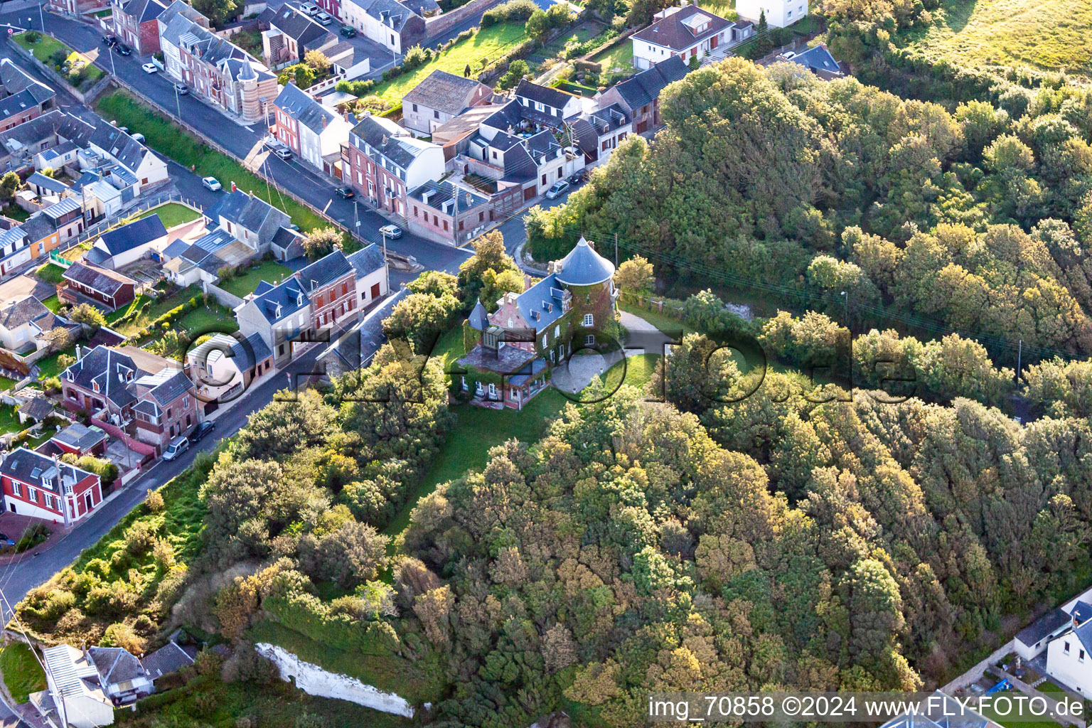 Drone recording of Ault in the state Somme, France