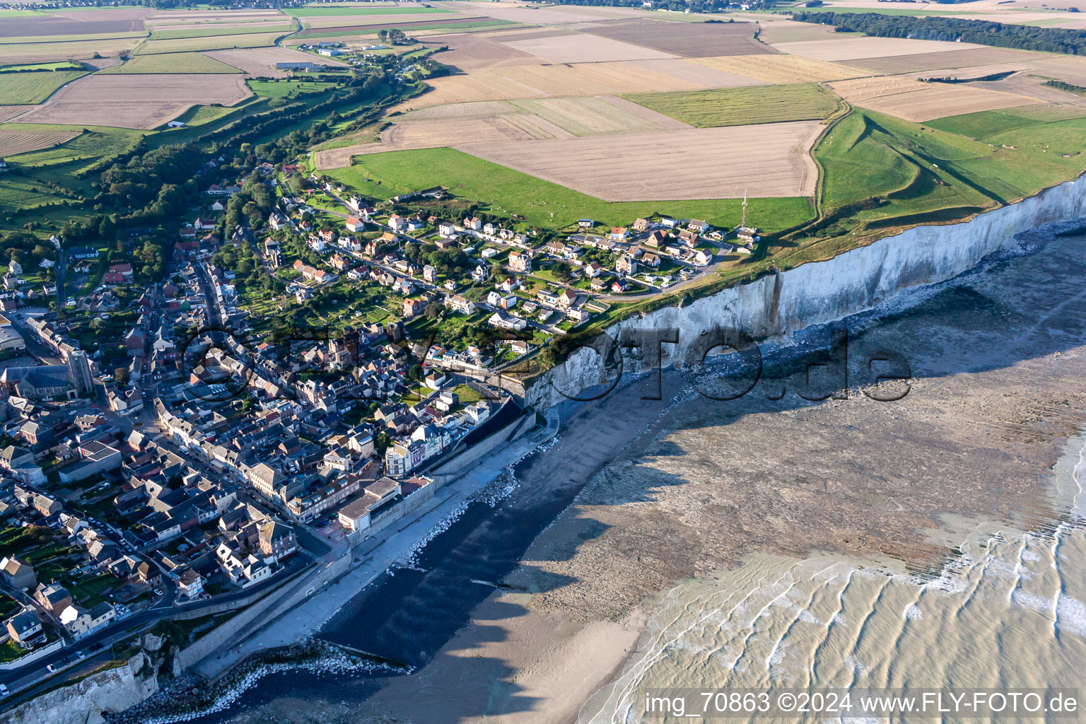 Falaise D Ault in Ault in the state Somme, France