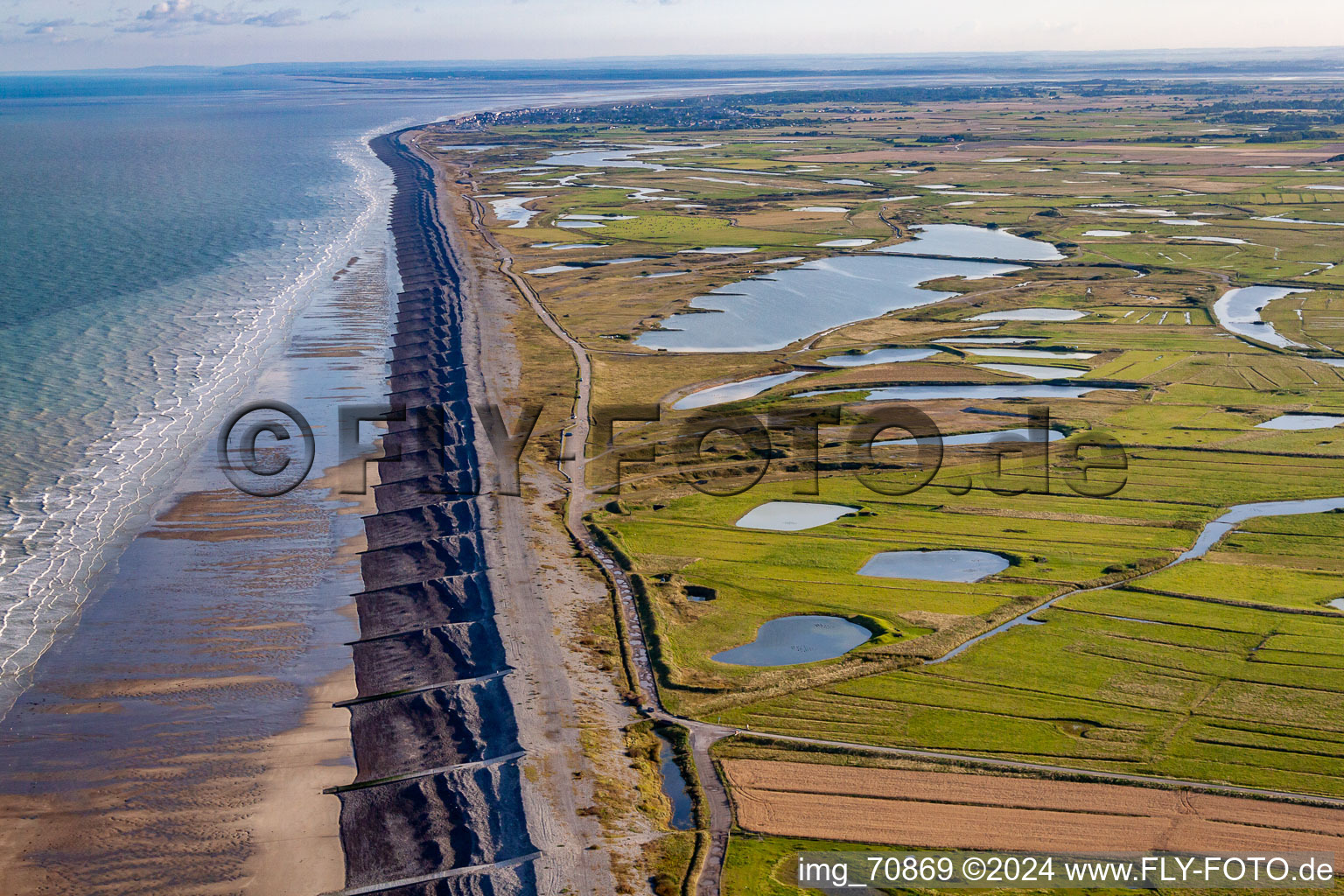 Channel coast in Woignarue in the state Somme, France