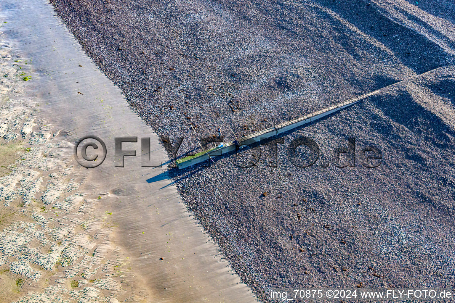 Aerial photograpy of Channel coast in Woignarue in the state Somme, France