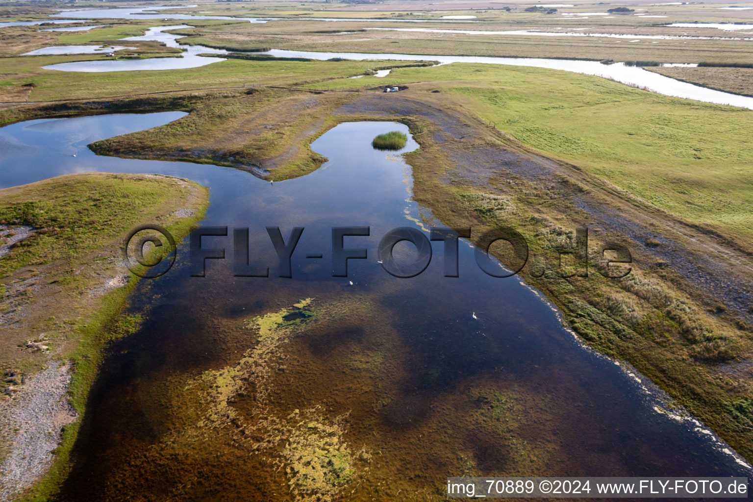 Aerial view of Hable d'Ault in Woignarue in the state Somme, France