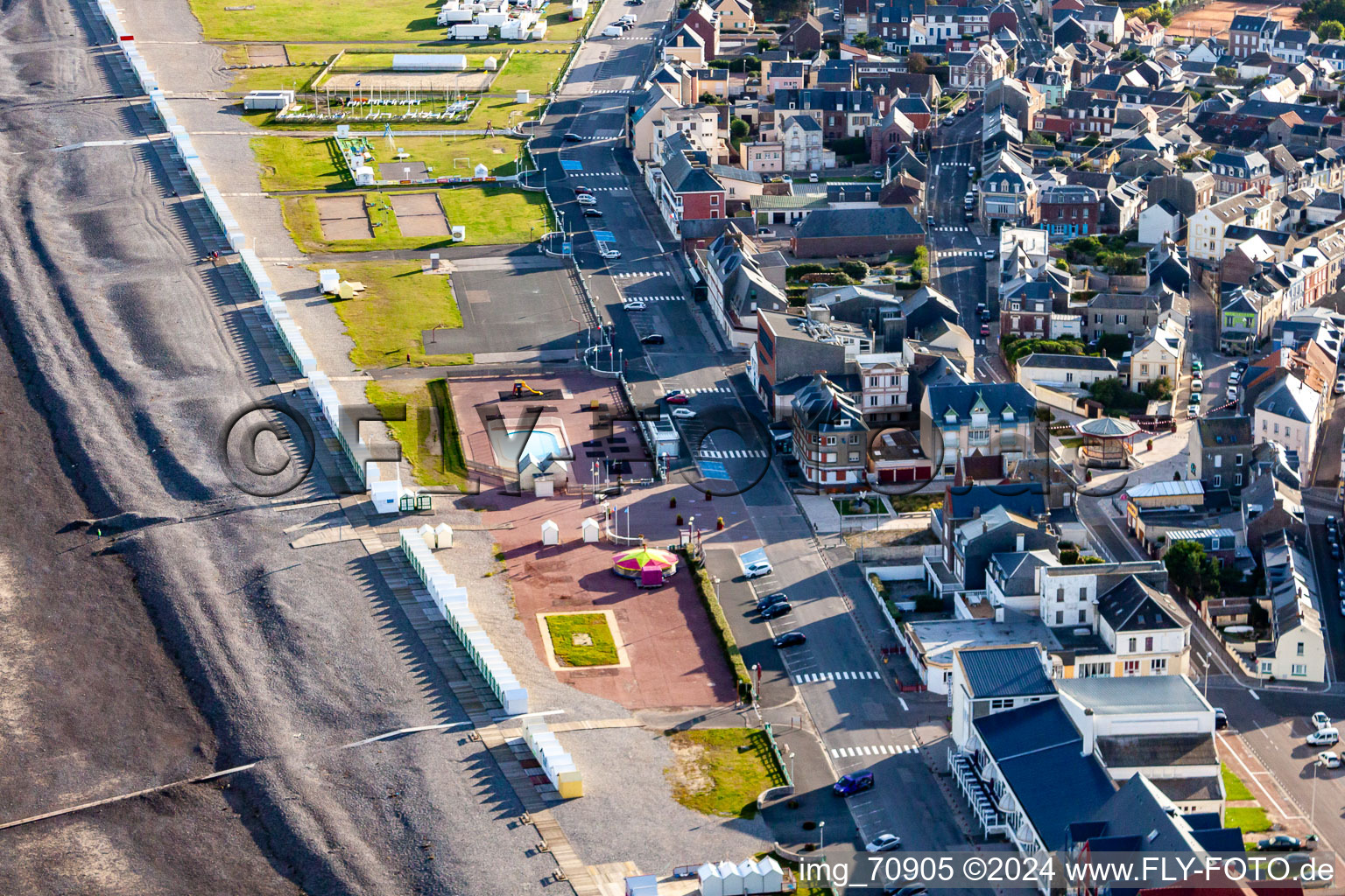 Cayeux-sur-Mer in the state Somme, France out of the air