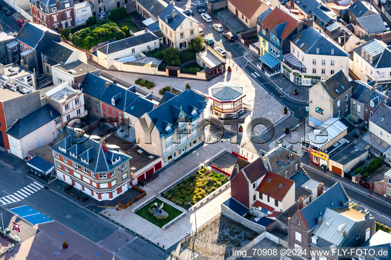 Bird's eye view of Cayeux-sur-Mer in the state Somme, France