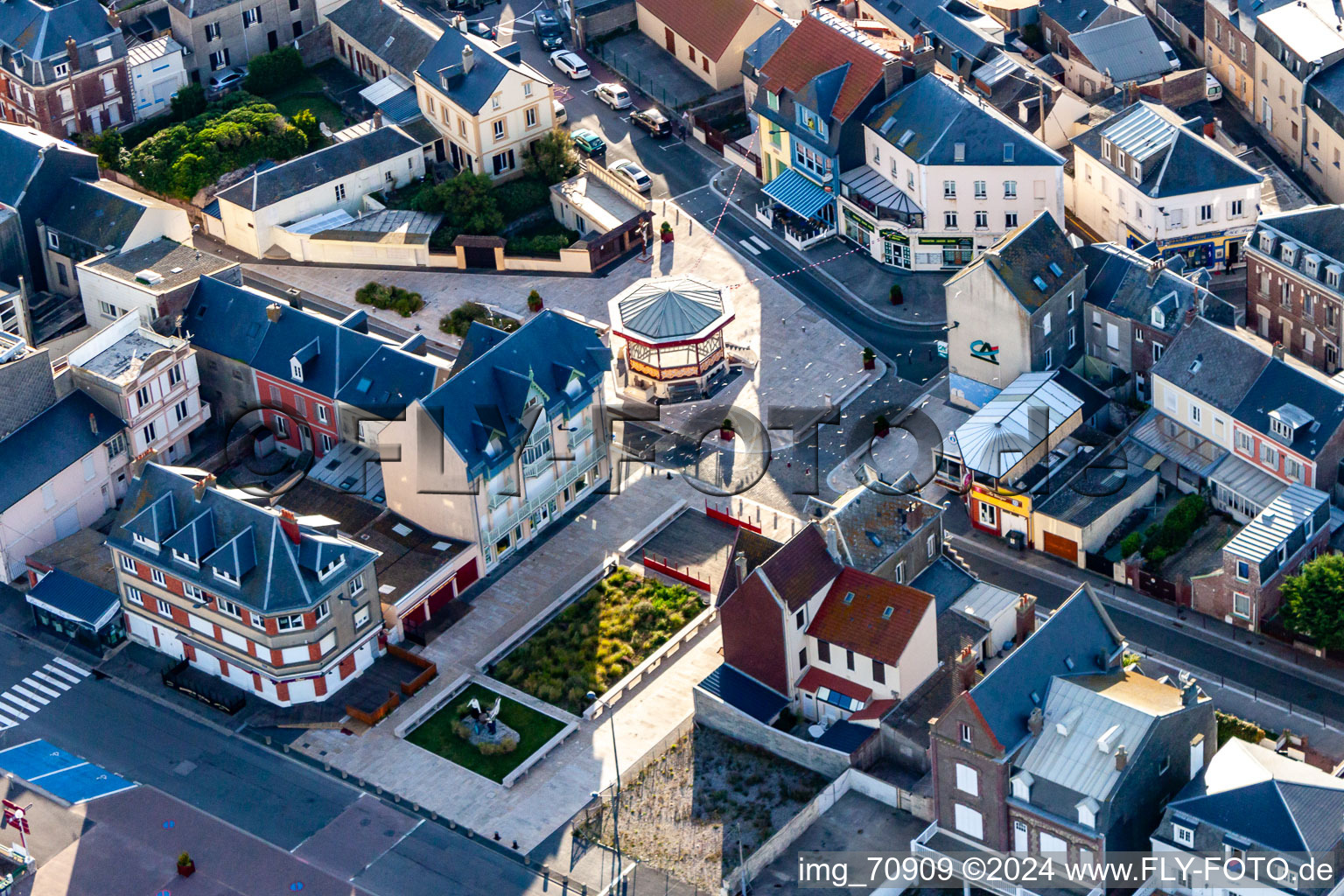 Cayeux-sur-Mer in the state Somme, France viewn from the air