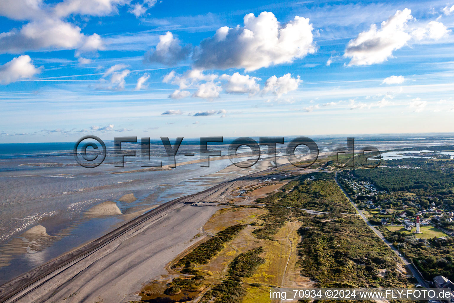 Aerial photograpy of Cayeux-sur-Mer in the state Somme, France