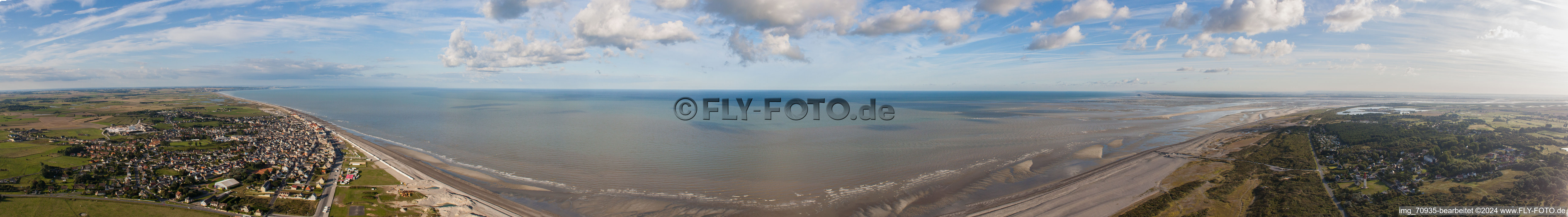 Panorama in Cayeux-sur-Mer in the state Somme, France