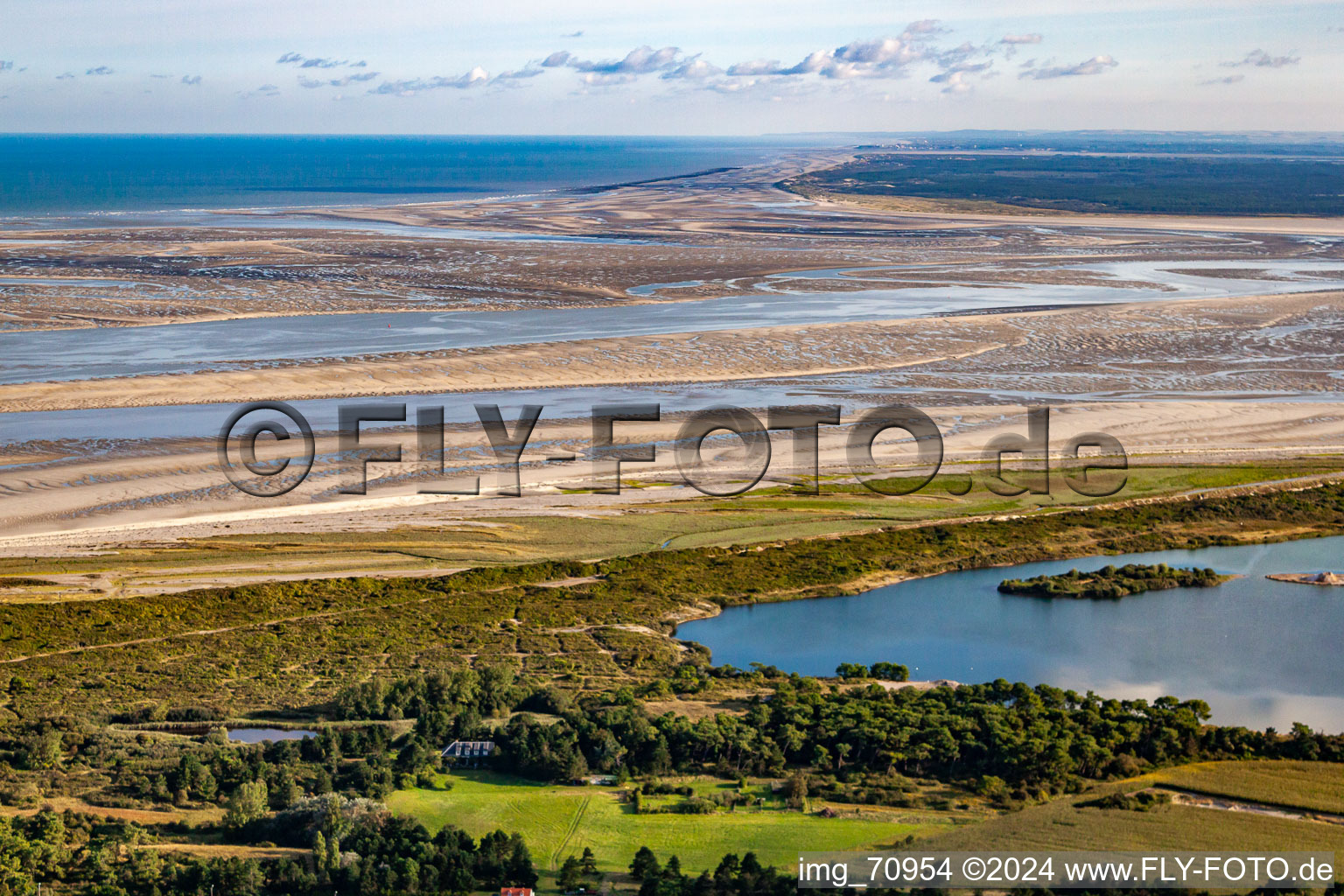 Oblique view of Cayeux-sur-Mer in the state Somme, France