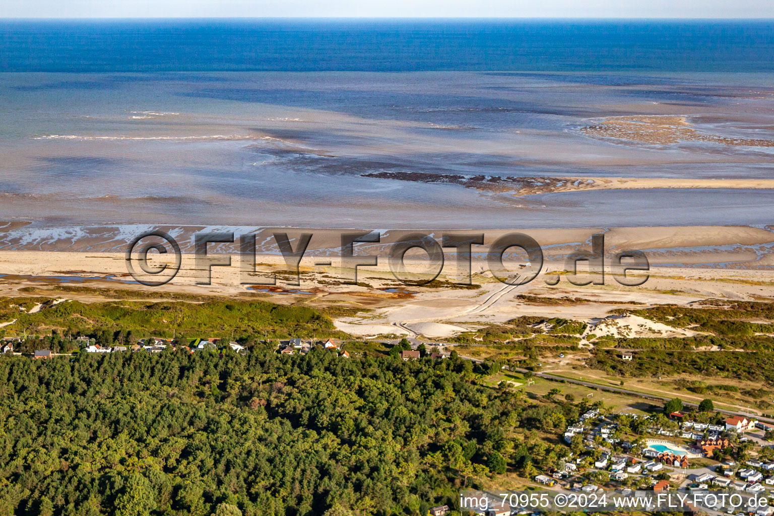 Cayeux-sur-Mer in the state Somme, France from above