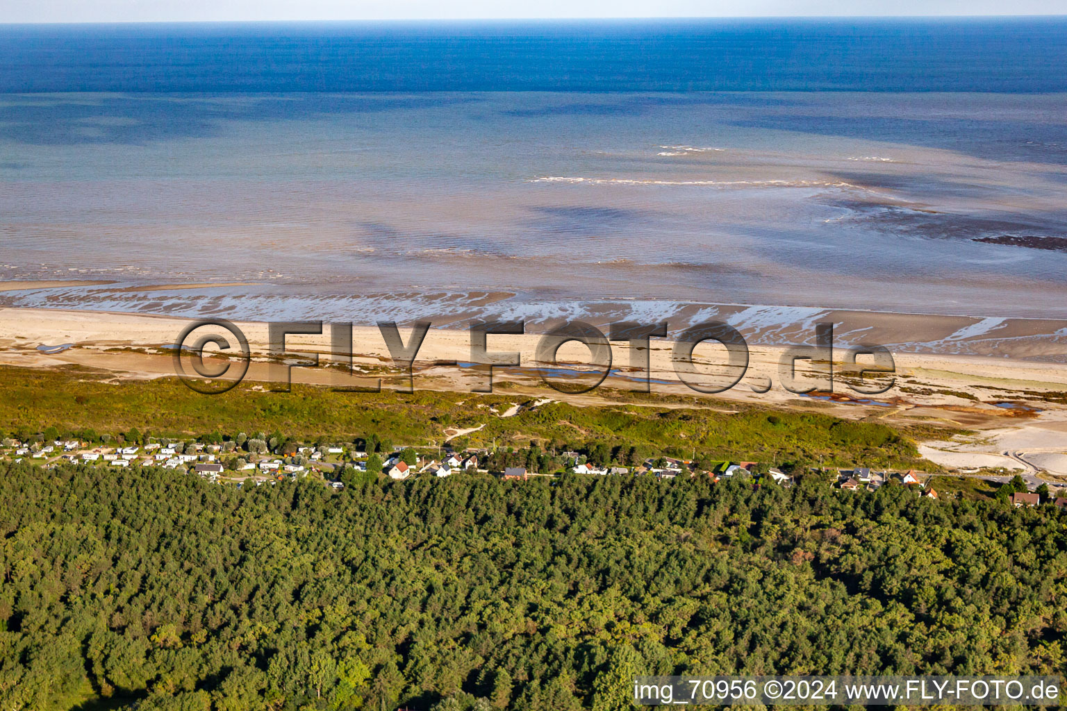 Cayeux-sur-Mer in the state Somme, France out of the air