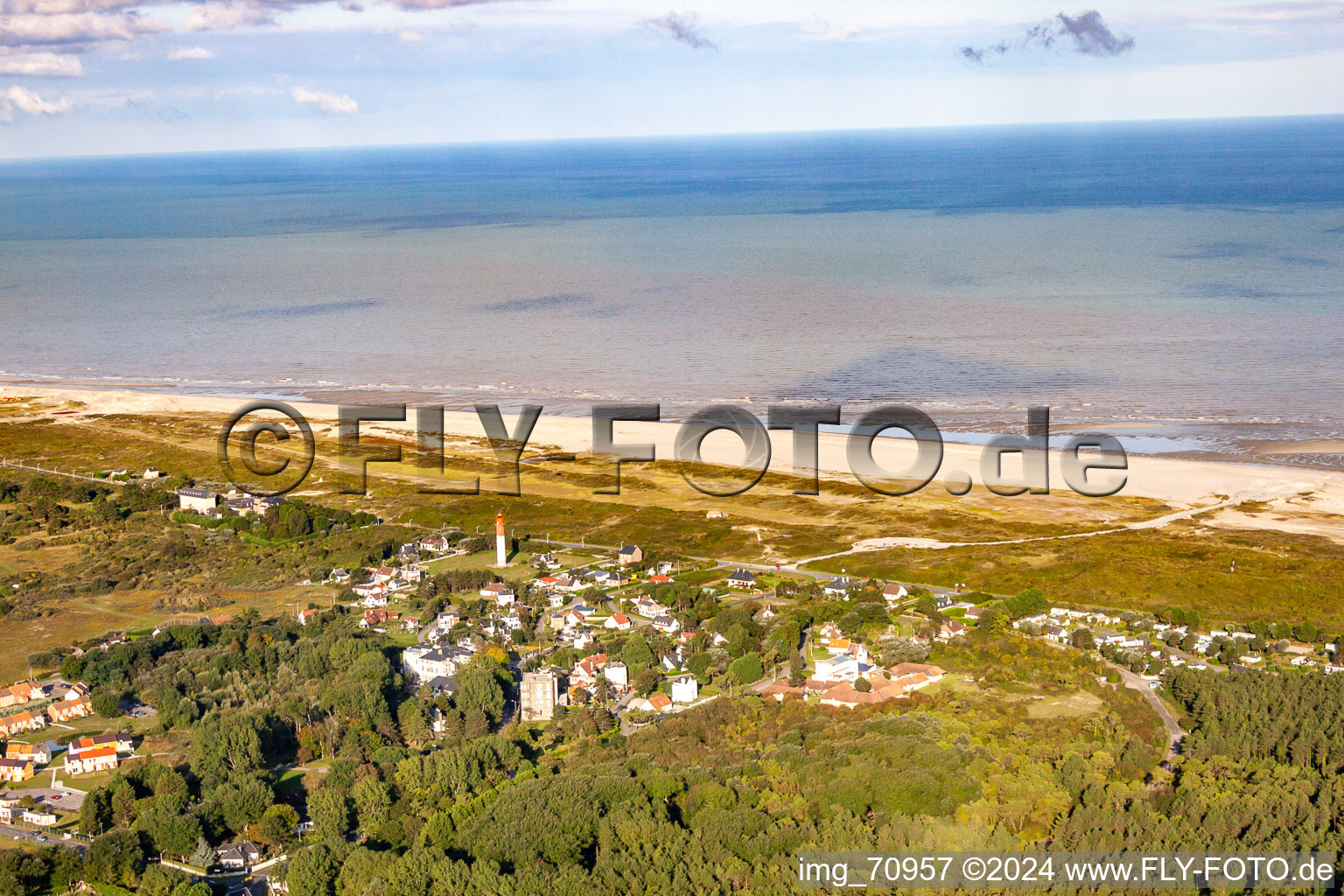 Cayeux-sur-Mer in the state Somme, France seen from above