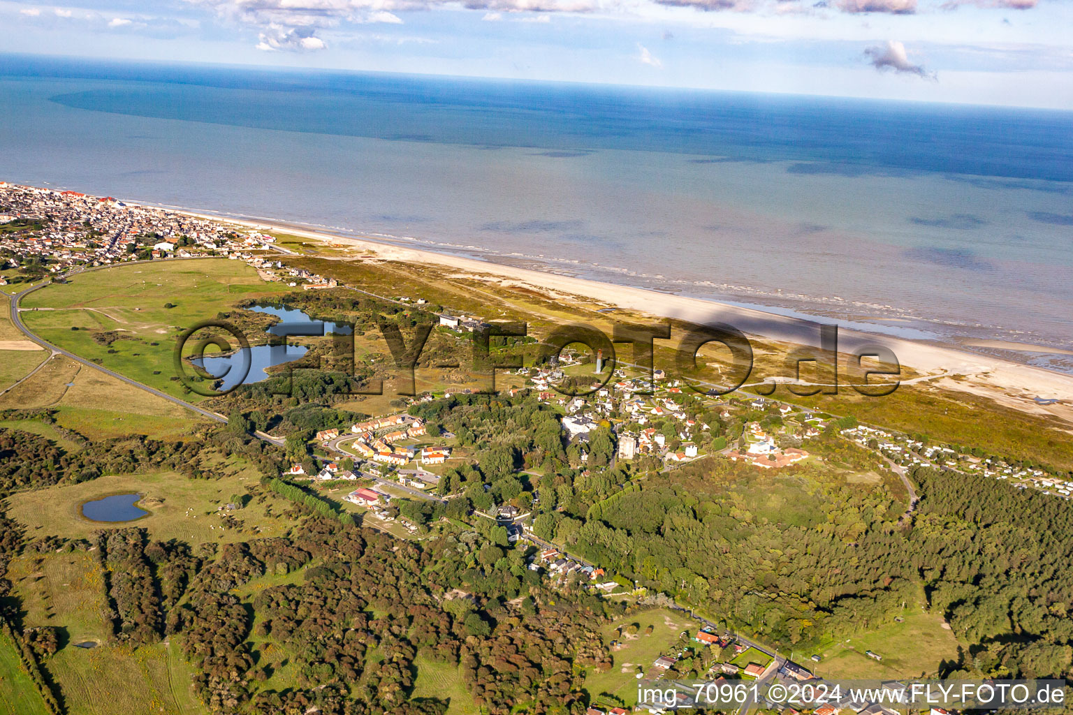 Cayeux-sur-Mer in the state Somme, France viewn from the air